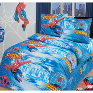  Комплект постельного белья “Спайдермен”, 1,5-спальный, 2 нав. 70 на 70 см, бязь элитная, фото 1 