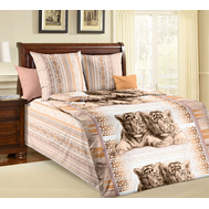 Комплект постельного белья "Тигрята", 1,5-спальный, бязь обычная, фото 1 