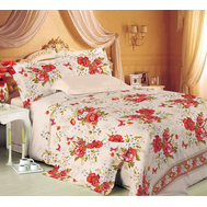  Комплект постельного белья "Виктория 5", красный, 1,5-спальный, перкаль, фото 1 