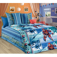  Комплект постельного белья "Хоккей 1", синий, 1,5-спальный, бязь обычная, фото 1 