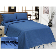  Комплект постельного белья 17с9-ШР “Деним”, рис. 0, синий, 2-спальный, лён, фото 1 