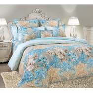  Комплект постельного белья "Вивьен 1", голубой, 2-спальный, страйп-сатин, фото 1 
