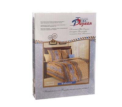  Комплект постельного белья "Фаберже 2", бежевый, 1,5-спальный, бязь обычная, фото 3 