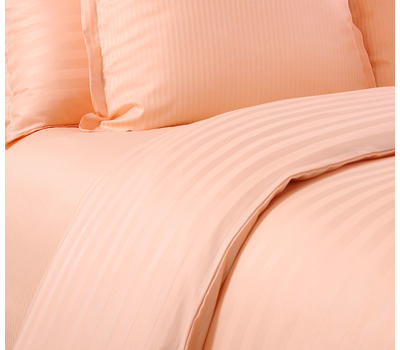  Комплект постельного белья "Нежный персик", 1,5-спальный, страйп-сатин, фото 2 