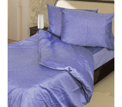  Комплект постельного белья “Геометрика”, синий, 2 нав. 50 на 70 см, 1,5-спальный, сатин, фото 1 