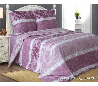  Комплект постельного белья "Бордо", 1,5-спальный, 2 нав. 70 на 70 см, бязь обычная, фото 1 