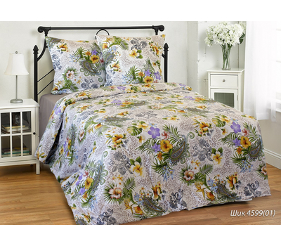  Комплект постельного белья "Шик", 2 нав. 50 на 70 см, 1,5-спальный, сатин, фото 1 