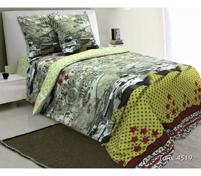  Комплект постельного белья "Танк", 1,5-спальный, бязь обычная, фото 1 
