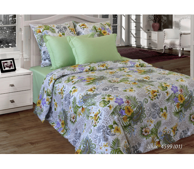  Комплект постельного белья "Шик", 2 нав. 70 на 70 см, 1,5-спальный, сатин, фото 1 