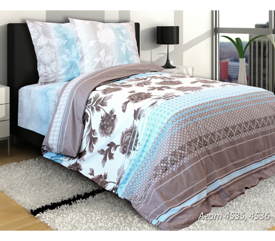  Комплект постельного белья "Агат", 1,5-спальный, 2 нав. 70 на 70 см, поплин, фото 1 