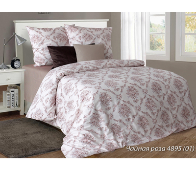  Комплект постельного белья "Чайная роза", 1,5-спальный, поплин, фото 1 