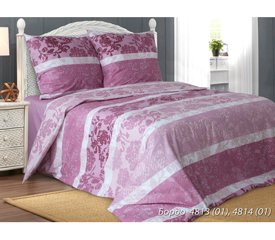  Комплект постельного белья "Бордо", 1,5-спальный, 2 нав. 50 на 70 см, бязь обычная, фото 1 